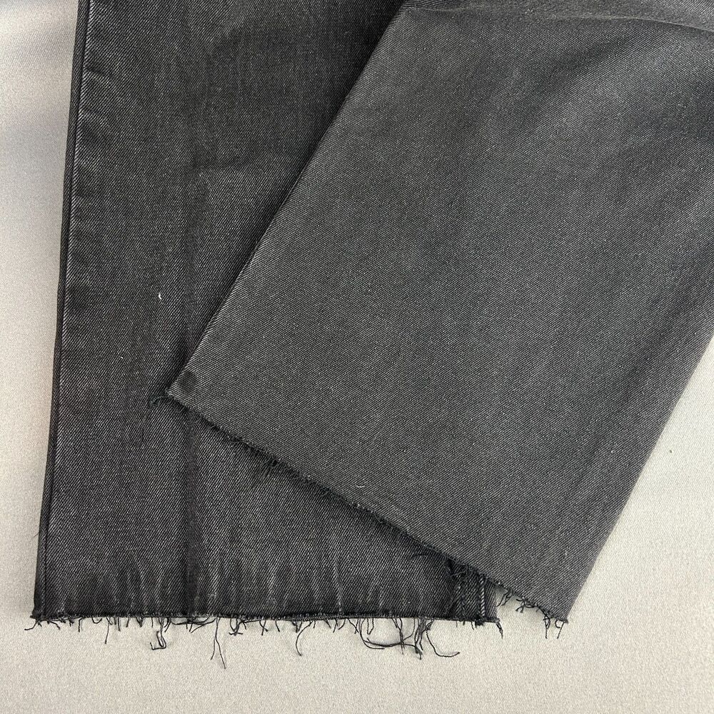 DIP Mid Rise Vintage Crop Black Raw Hem Jeans NWT Size 10 - Picture 11 of 16